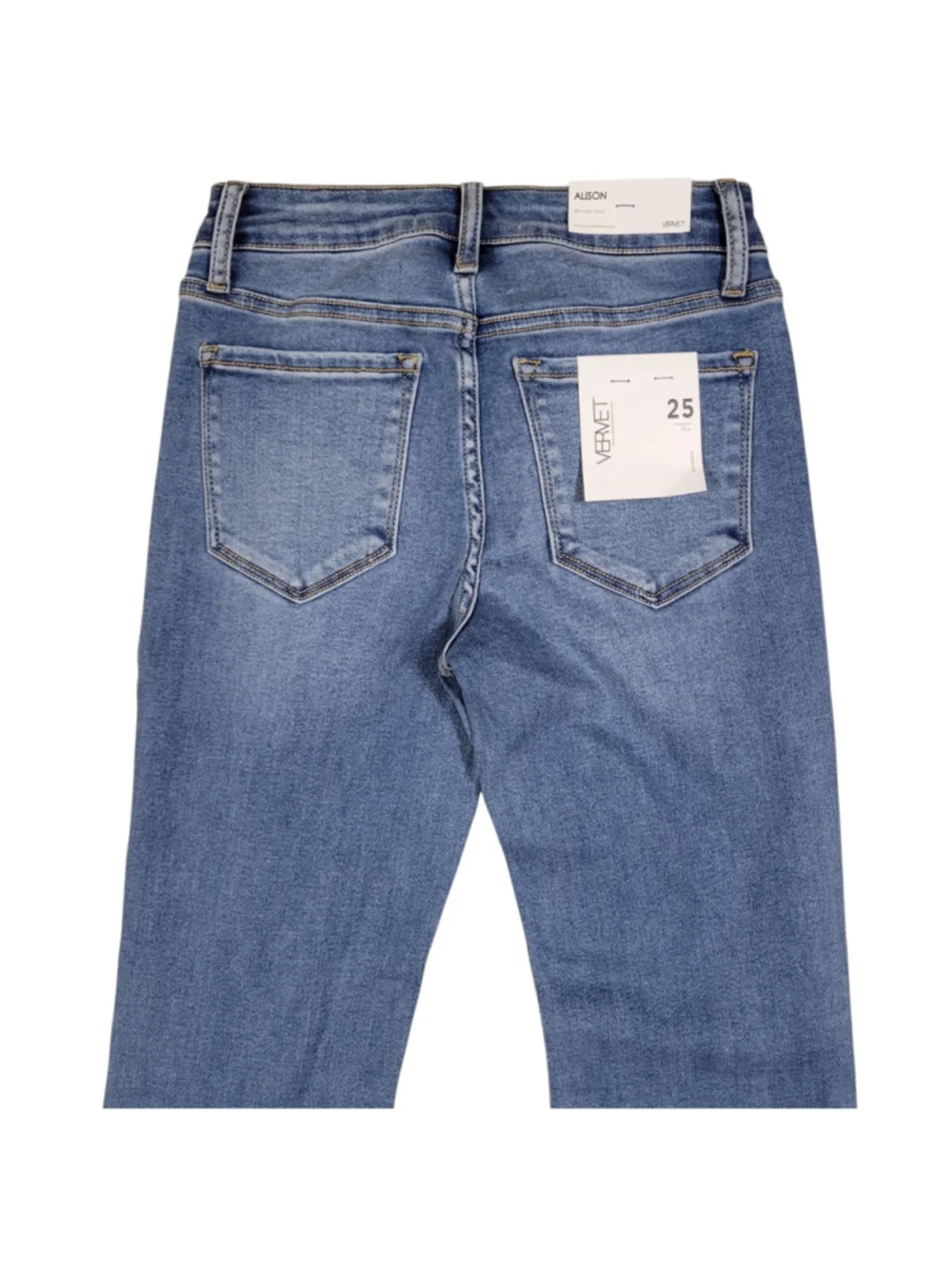 VERVET Alison Women's Mid-Rise Flare Blue Jeans Size 25 NWT Waist 25 Inseam 27